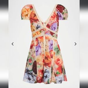 NWT Alice + Olivia Floral Mini Dress - Multicolor